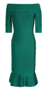 Fluted bandage dress