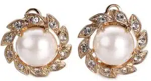 JOLCHIF Cz Clip on Pearl Earrings