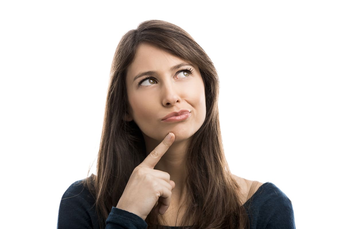 Keto diet and fasting woman thinking feature