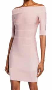 Off-the-Shoulder Icon Ribbed Dress