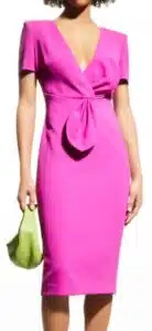 Short-Sleeve Bodycon Dress w/ Bow