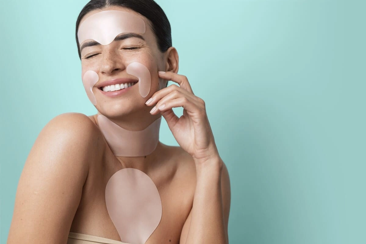 SiO Lifestyle image with patch on chest and face