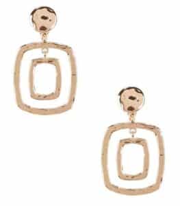 Tailored Flat Square Clip-On Drop Earrings
