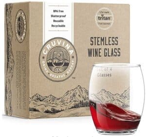 Unbreakable Stemless Plastic Wine Glasses