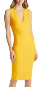 V-Neck Bandage Midi Dress