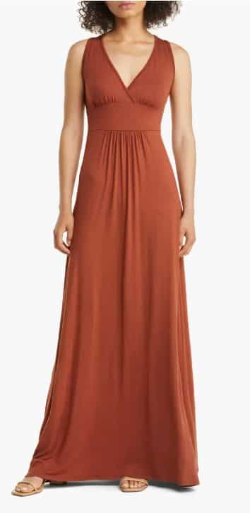V-Neck Jersey Maxi Dress, $47.60