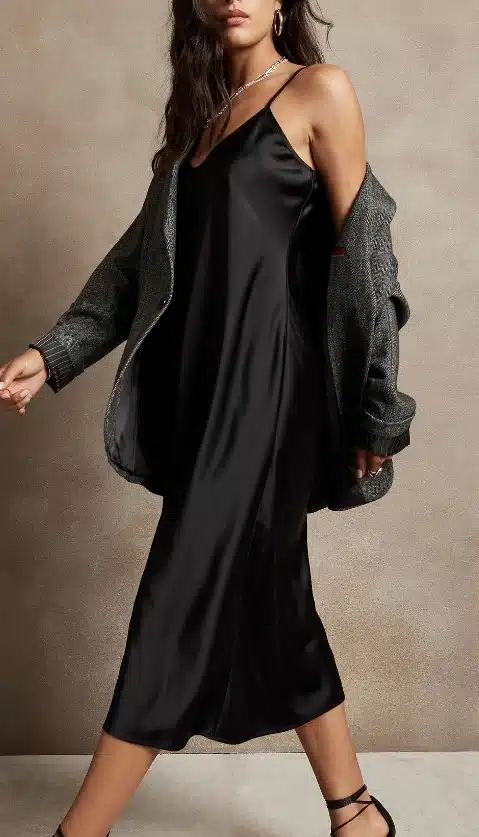 V Neck Midi Dress