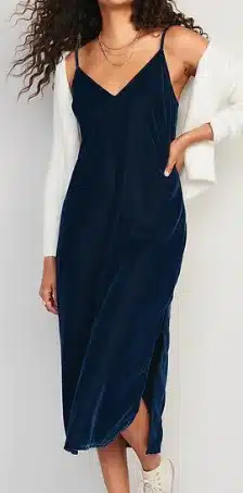 Velvet Midi Slip Dress