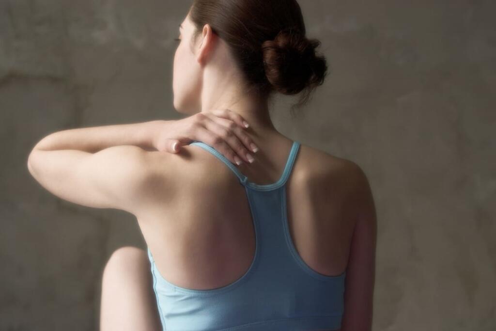 Yoga for shoulder blade pain feature