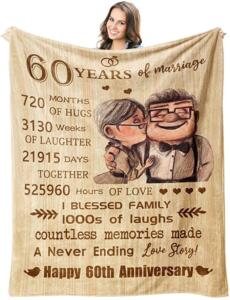 60 years of memories anniversary blanket