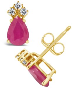 ruby earrings