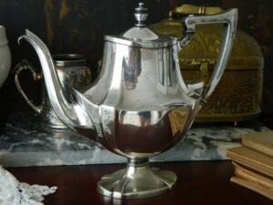 silver teapot
