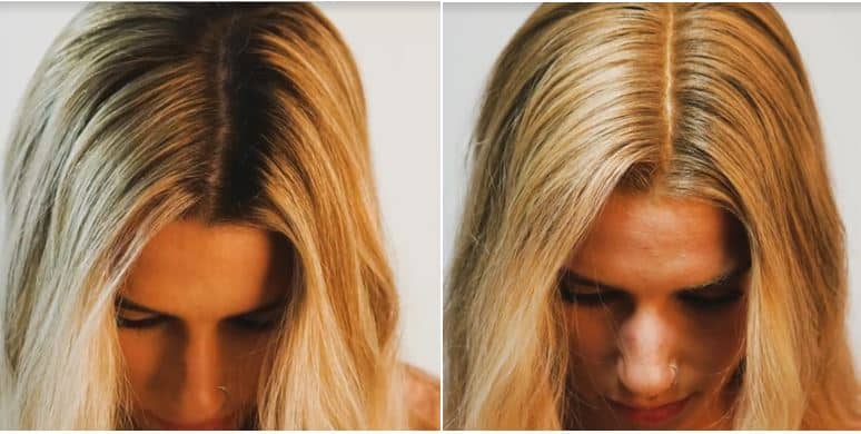 style edit before and after blonde