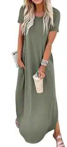Casual Loose Short Sleeve Long Dress