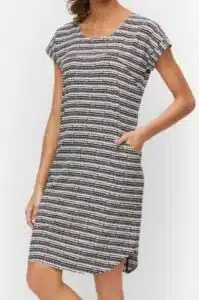Dashed Line Stretch Dress