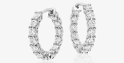 Diamond Hoop Earrings