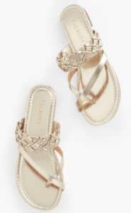 Gia Metallic Braided Sandals