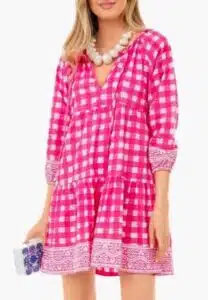 Hot Pink Gingham Priya Dress