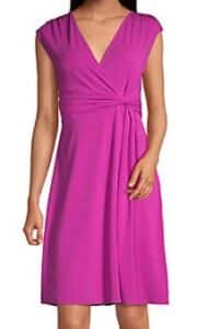Modal Jersey Surplice Fit and Flare Dress