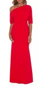 Ruched One-Shoulder Gown