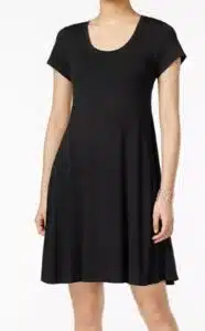Short-Sleeve A-Line Dress