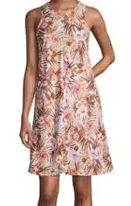 Sleeveless Knee Length Linen Swing Dress