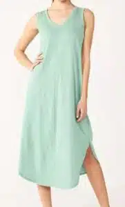 Sleeveless Shirttail Knit Midi Dress