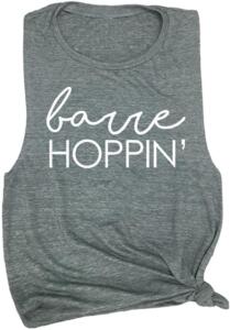 Spunky Pineapple Barre Hoppin' Funny Workout Muscle Tee Shirt