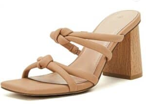 Square Open Toe Heeled Sandals