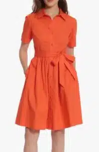 Stretch Cotton Shirtdress