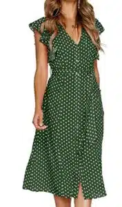 Summer Boho Polka Dot Dress