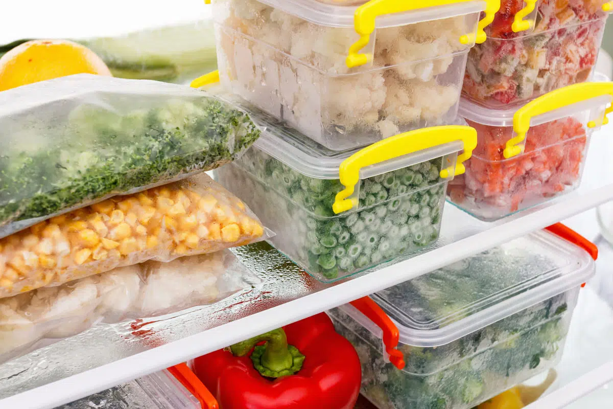 Thawing frozen vegetables