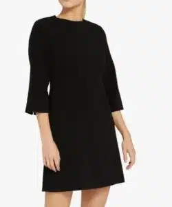 Three-Quarter Sleeve Shift Dress