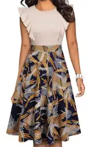 Vintage Ruffle Floral Dress