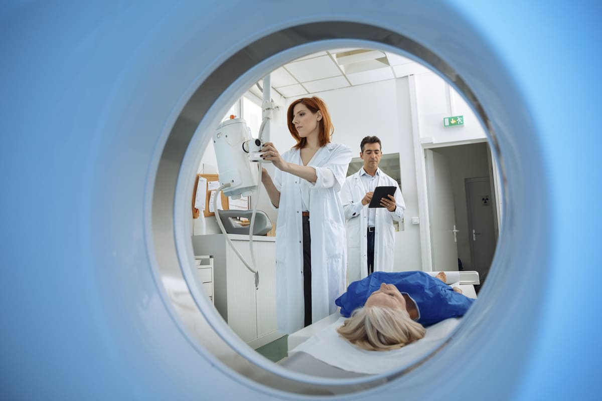 Woman getting CT Scan
