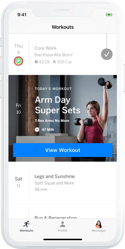 Workout Schedule for Future app