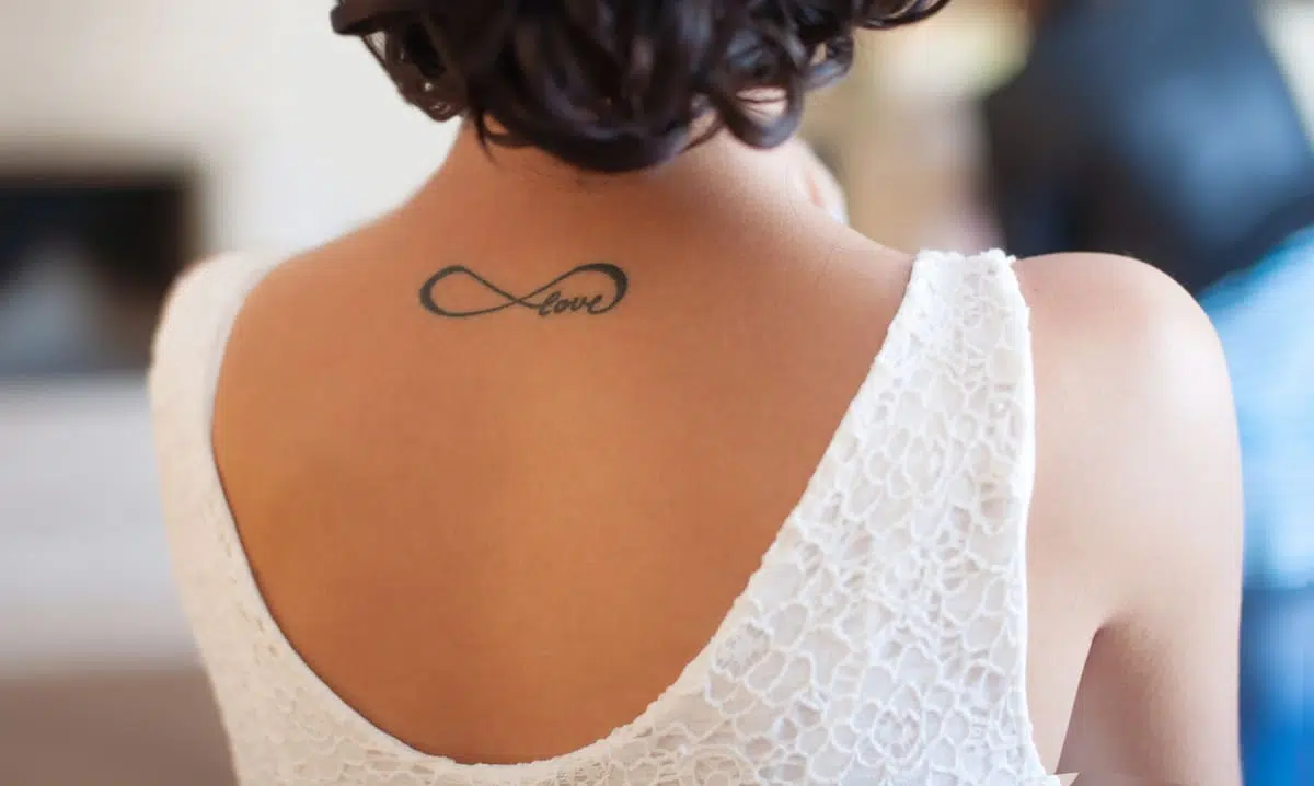Love tattoo on back