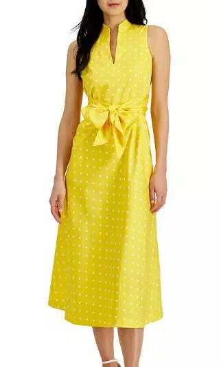 Petite Beekman Polka Dot Midi Dress