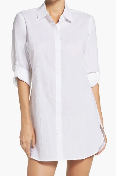 Tommy Bahama Boyfriend Shirt Cover-Up, $78