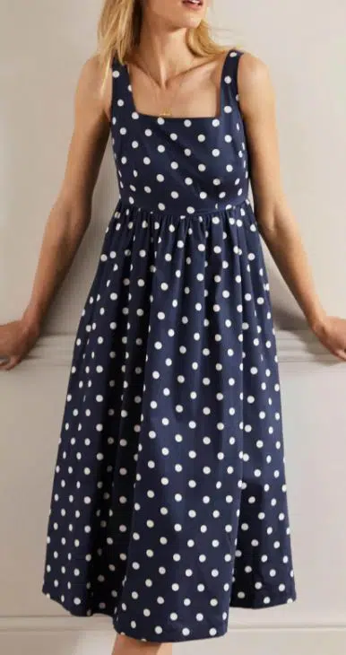 Violet Square Neck Midi Dress