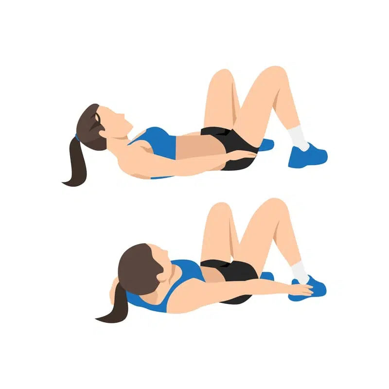 Woman doing Alternate heel touches