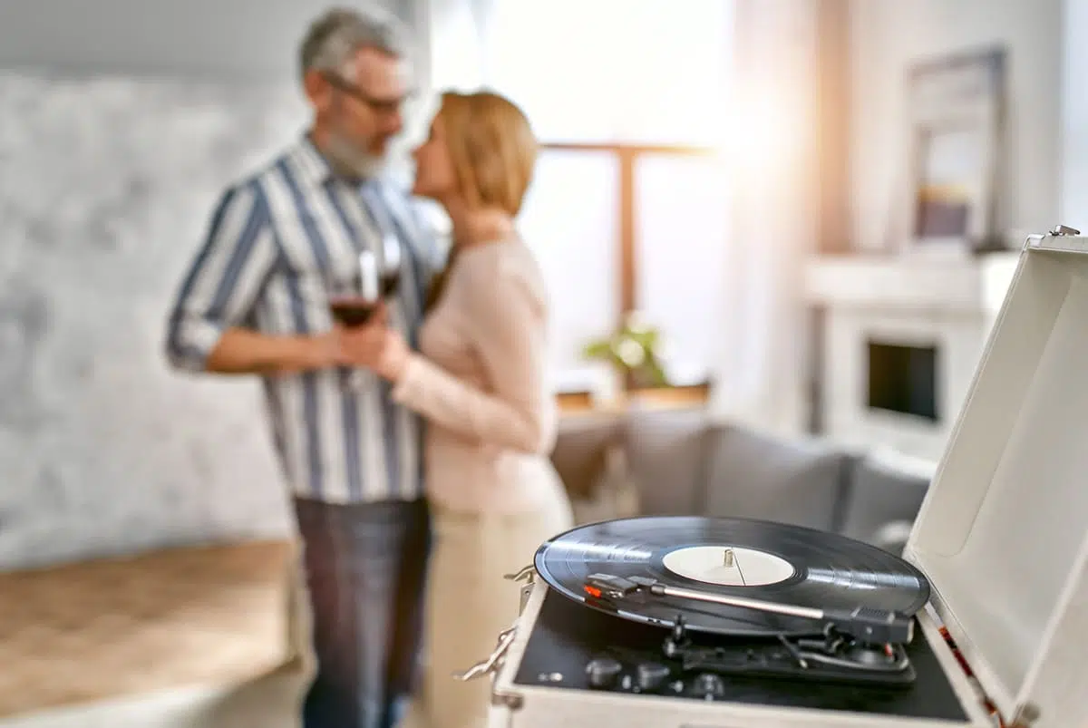 couple listening to music