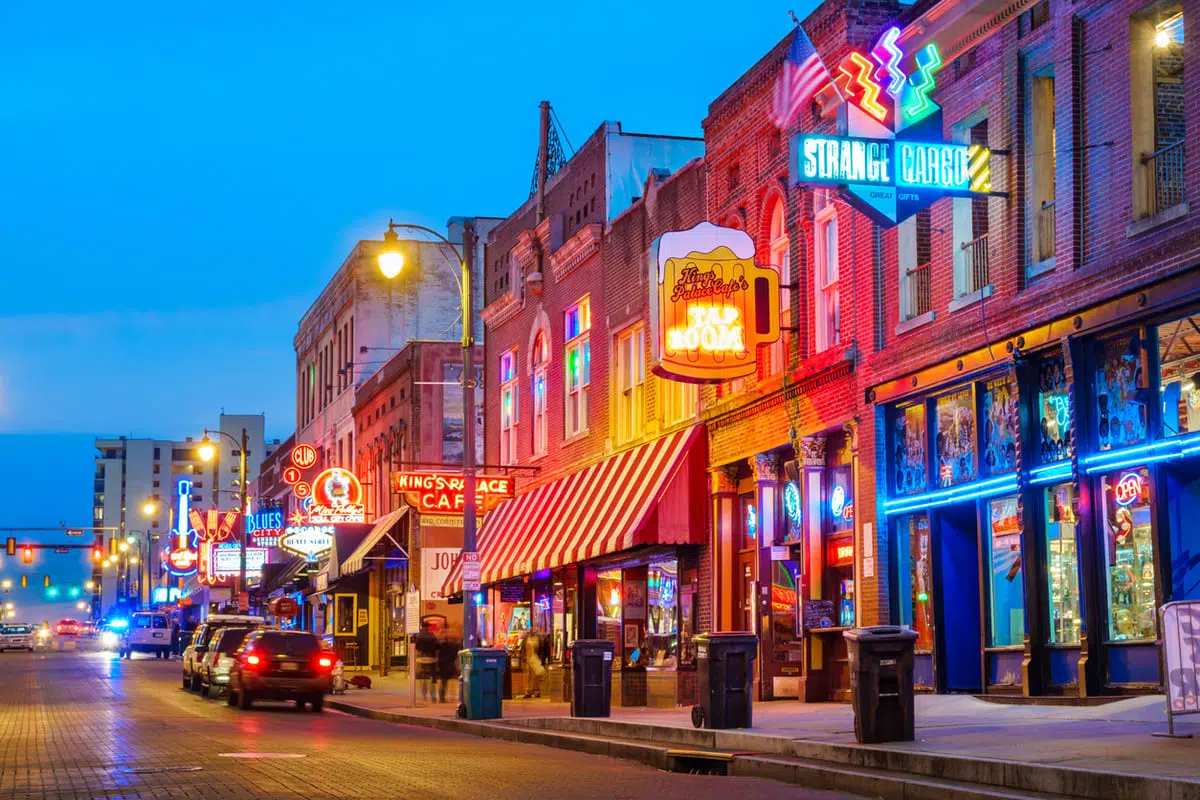 downtown Memphis, Tennessee, USA