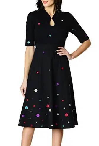 eShakti FX Polka dot Dress