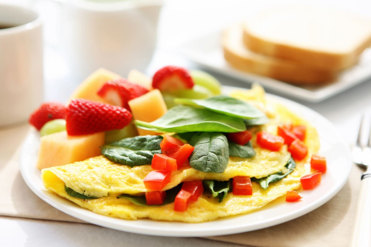 spinach and egg omelet