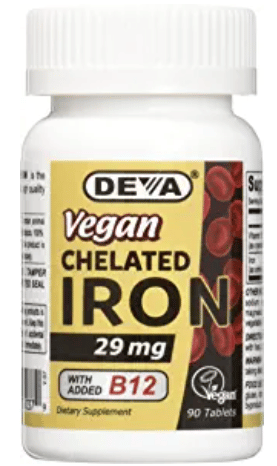 DEVA Vegan Vitamins CHELATED Iron
