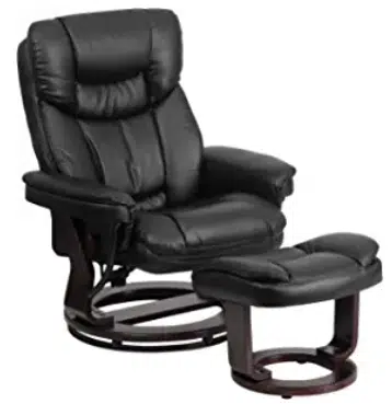 Flash Furniture Contemporary Multi-Position Recliner and Curved Ottoman