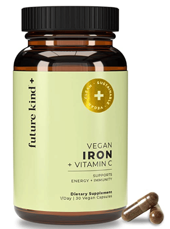 Future Kind Vegan Iron Supplement With Vitamin C - Chelated Iron