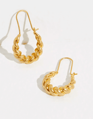 Gold Plated Bay Hoops