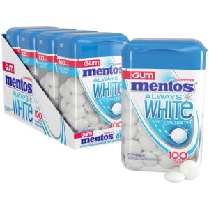 Mentos Always White Sugar-Free Chewing Gum (4 Pack)